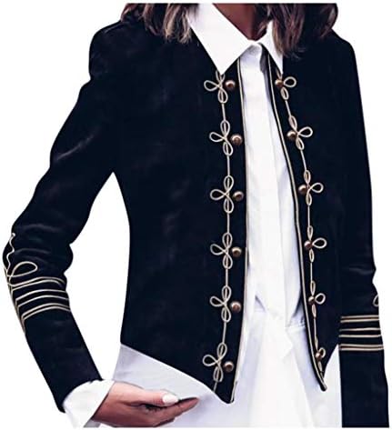 Women Plus Size Coats, Women Ladies Fashion Retro Steampunk Gothic Military Coat Jacket Top Cardigan, forJacket Womens Winter Sale (Black-XXL)