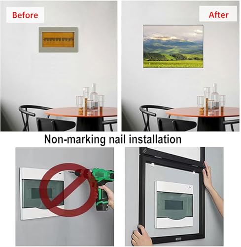 Decorative Electrical Panel Cover - Wall Mounted Fuse Box Cabinet for Home, Stylish Design to Conceal Electric Meter Box, Ideal for Living Room & Kitchen