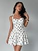 Vestido de verano Narecte con espalda descubierta, corte A y lunares para mujer 4
