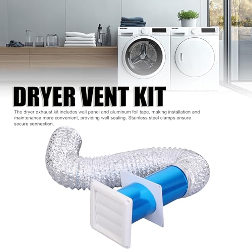 Tuyau d'aération sèche-linge 4 pouces avec grille 6x6 et pinces - 5