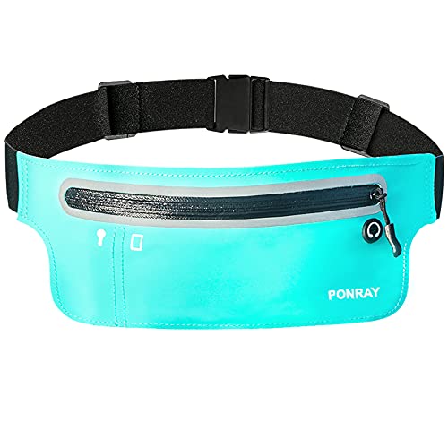PONRAY Slim Running Belt Fanny Pack for Women Men, Phone Holder for Running Workout Fitness Walking Jogging Exercise Sport Gym for iPhone 11 Pro Max 8 Plus Samsung Galaxy Note 10