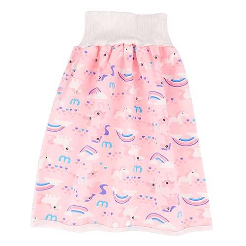 HANABASS 1Pc Leakproof Training Pants High Waist Cloth Diaper Skirt for Ages Breathable Easy to Clean for Potty Training and Diapering Pink