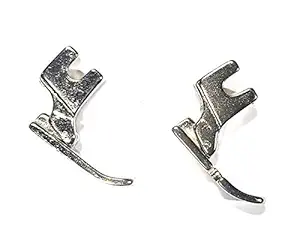 SSKR Zipper Foot/Pressure Foot for All Sewing Machines (Singer/Usha/Brother/Juki/Rajesh) | Compatible for One Side Flat Needle Type Machines