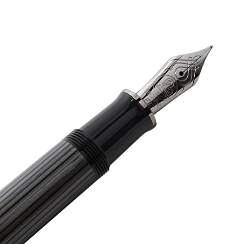 Pelikan Souverän Stresemann 957654 Piston Fountain Pen M805 In Folding Box Anthracite Nib Width Ef #TOP2