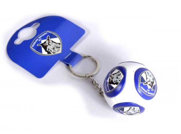 Oldham Athletic AFC Official 3D Football Shape Keyring, Blue and White