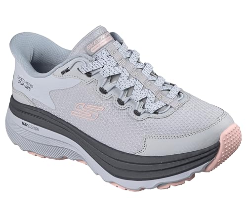 Skechers ���f�B�[�X Max Cushioning Zirrus �n���Y�t���[ �X���b�|��, �O���[/�s���N, 27.0 cm