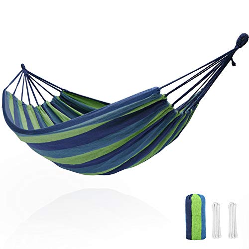 V VONTOX Hamaca Colgante para 2 Personas, 150 cm x 250 cm Ultraligera Hamaca de Camping Capacidad de 500 Libras para Viajes, Acampar, Jardín
