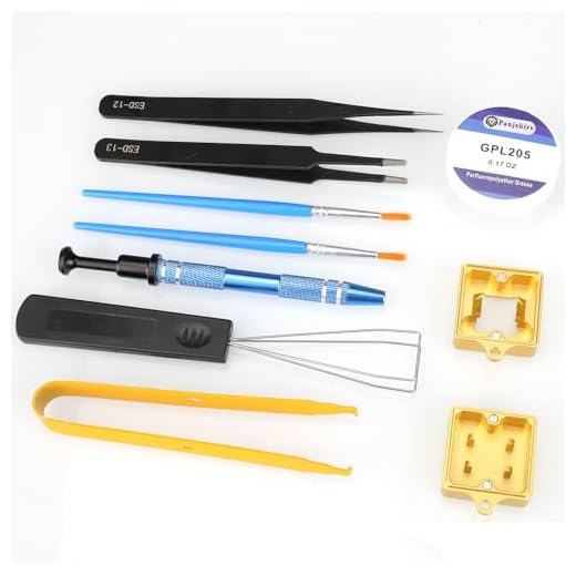 Panjshirv Conjunto de ferramentas de lubrificação de interruptor mecânico Cherry Gateron Invyr TTC Kailh ferramenta de lubrificação para abridor de interruptor