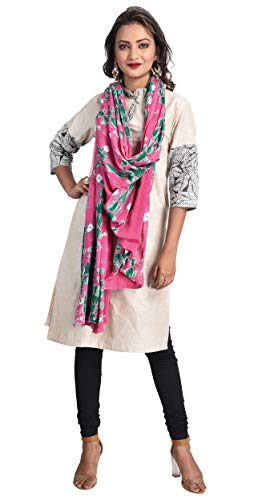 Image of Women's Pure Cotton Multi-Colored Traditional Authentic Tie Dye with Bandhej Bandhani Dupatta Chunni