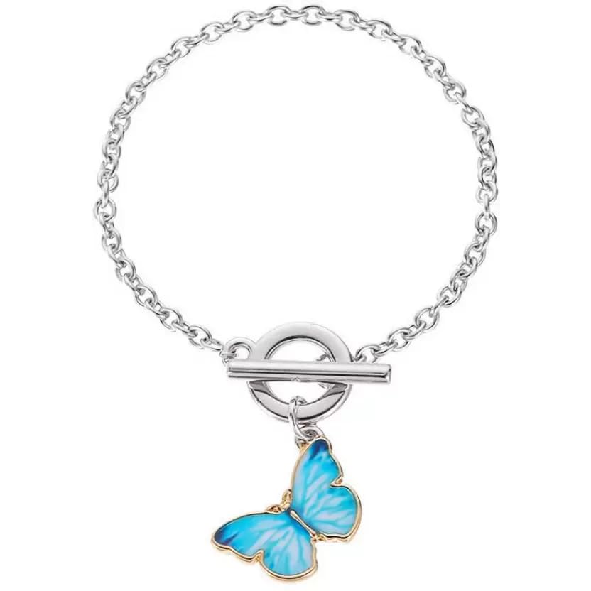 YouBella Jewellery for Women Silver Plated Butterfly Bracelet for Girls and Women (Blue) (YBBN_92204) (B0CWP6K2ZC) Amazon Price History, Amazon Price Tracker