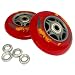 Street Surfing Pair of Wave Wheels (Grey Core), Black/Grey, 78mm