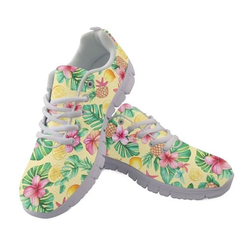 GIFTPUZZ Tropical Beach-Ready Sneakers - Lightweight Mesh with Anti-Slip Sole, Poolside to Sunset Walks