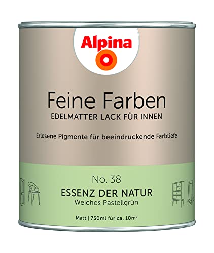 Alpina Feine Farben Lack No. 38 Essenz der Natur edelmatt 750ml - Weiches Pastellgrün