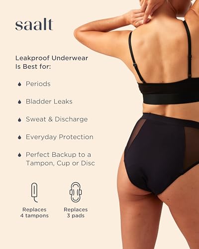 saalt French Cut High Waist Period Underwear for Women- Reusable, Comfortable, Absorbent, Leakproof, Thin, For Menstrual Flow2
