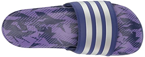 Adidas Unisex Adilette Comfort Slide Sandal, Legacy Indigo/Silver Metallic/Legacy Indigo, 13 Us Women #TOP4