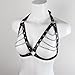 Punk Black Leather Chest Harness,Chest Harness for Women Fashion Goth Belt,Punk Women Waist Belts PU Leather Fashion Body Chain Belt Circle Rave Halloween Accessories Belt Adjustable Gothic
