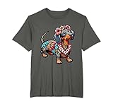 Disfraz de perro salchicha Hawaii divertido propietario de perro Teckel Camiseta