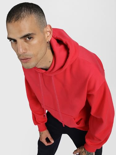 Image of Veirdo 280 GSM Cotton Fleece | Hooded Neck Full Sleeve | Regular Fit Sweatshirt | Solid Hoodie for Men | Sizes: S to 3XL