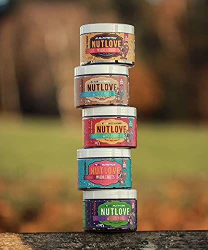 ALLNUTRITION Nutlove Whole Nuts - Erdnüsse in Vollmilchschokolade - Zuckerfreie Schokolade - Schokolade ohne Zuckerzusatz - Kalorienarme Süßigkeiten - Gesunder Snack - 300g