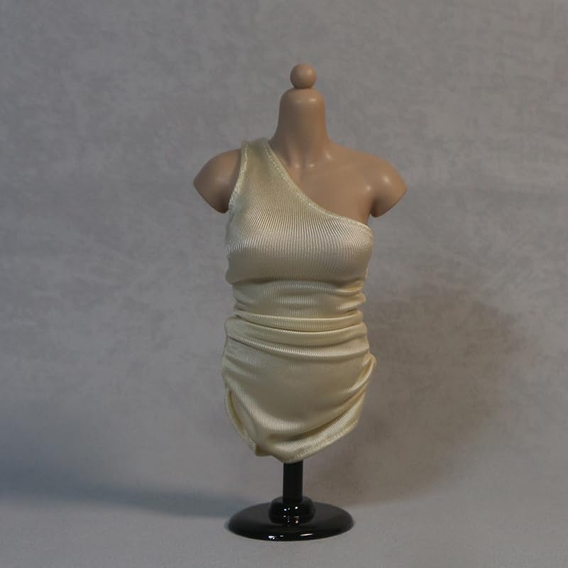 Veste de dîner 1/6 et jupe haute couture dorée pour figurine de collection