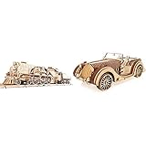 Produkt 1: Diese Holz Dampflokomotive hat drei Arbeitsweisen: Vorwärts, Rückwärts und Leerlauf. Der Leerlaufmodus dient dazu die Arbeitsweise der Lokomotive zu studieren. Die verschiedenen Ugears Modi werden mithilfe des kleinen Schalters auf der Seite ausgewählt