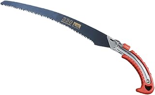 Iron Curved Handle Pruning Saw with Disassemble Blade for Household Garden Trimming and Woodworking, Three-Sided Sharpened Teeth Manual Hand Saw for Fruit Tree Maintenance
