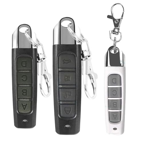 Accessoires de Voiture, duplicateur à télécommande 4-en-1 3PCS 433MHz Garage Portable Duplicateur de télécommande pour Les Voitures ouvre-Porte Universelle avec boîtier et Crochet sans Glissement