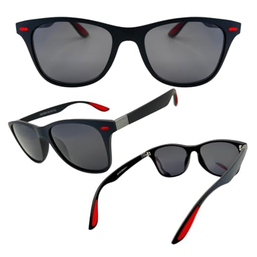 Óculos de Sol Masculino Casual, Quadrado, Lentes Polarizadas, Pesca, Corrida, Dirigir, Proteção Uv400 (Preto - Cor 1)