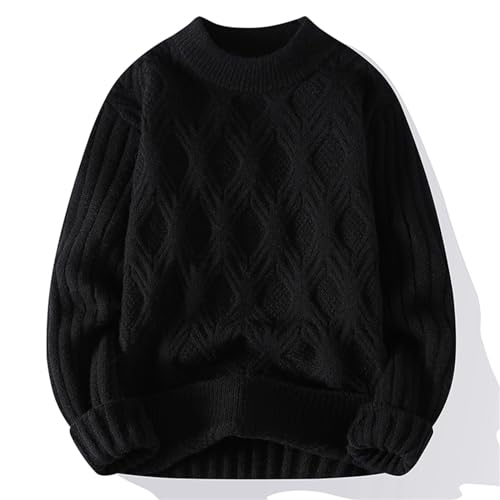Autumn Winter Knitted Sweaters for Men Casual Knitting Clothing O Neck Pullovers Mens Warm Solid Color Sweater3