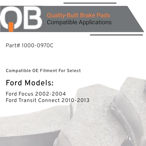 QUALITY-BUILT Front Ceramic Brake Pads, QB 1000-0970C, Compatible with 2002-2013 Ford (Focus,Transit Connect) by Quality-Built - Used condition - Image 3