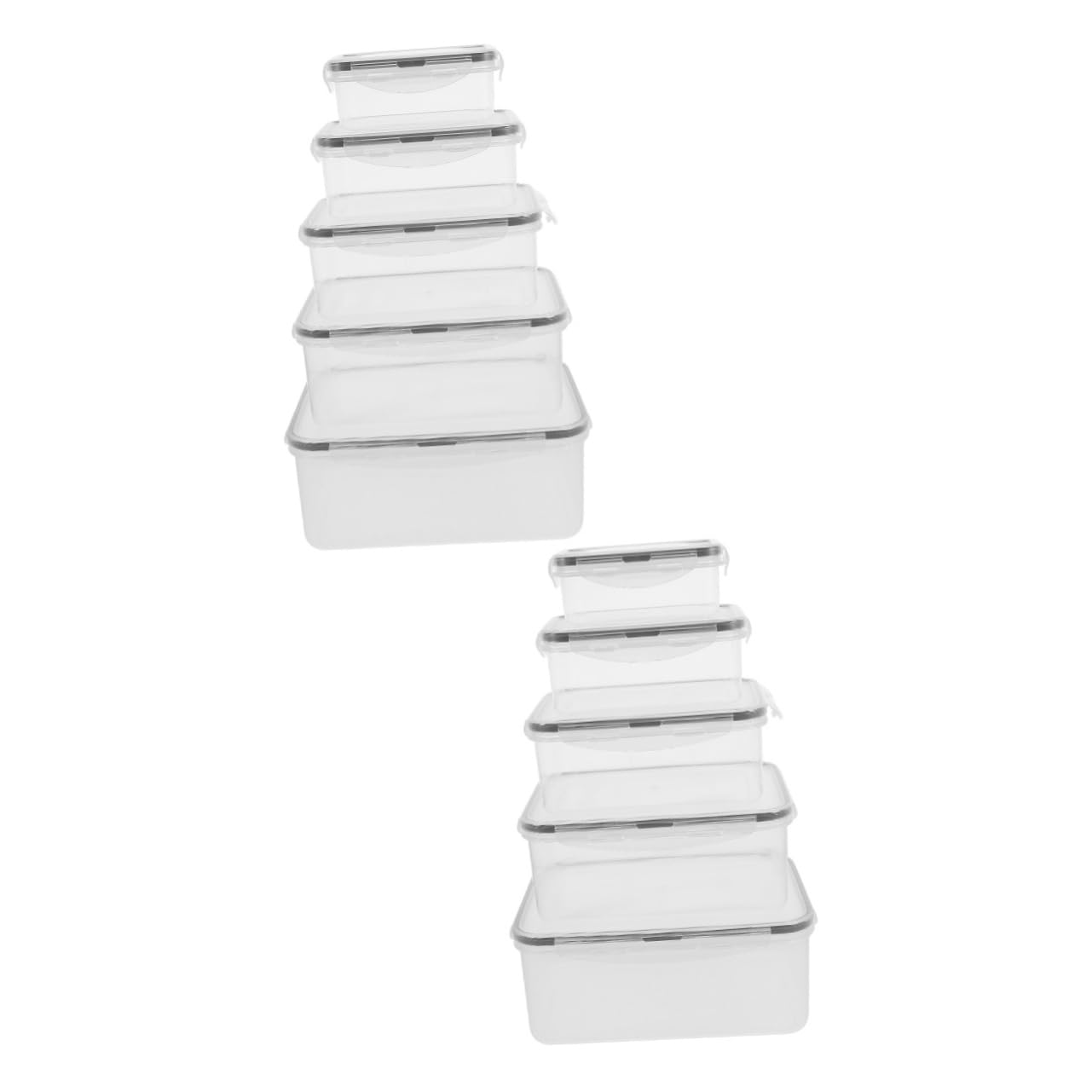 DECHOUS 10piezas Contenedores De Almacenamiento Para Frigorífico De Cajas Selladas Para Verduras y Frutas Organizador De Comida Para Refrigerador Diseño Compacto y Práctico