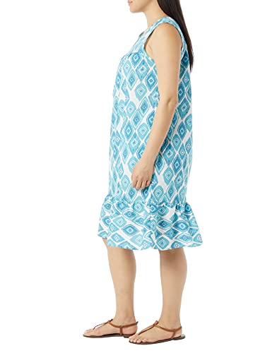 AmeriMark Womens Breezy Casual Sundress Beach Coverup Sleeveless with Side Pocket2
