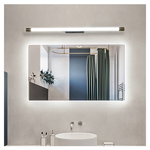 ZJHAHJY Lámparas de espejo de baño creativas de 41/61/91 cm, luz frontal, nórdico, moderno, hotel, dormitorio, pasillo, tocador, decoración de maquillaje, luces LED, iluminación de tocador (91 cm, luz