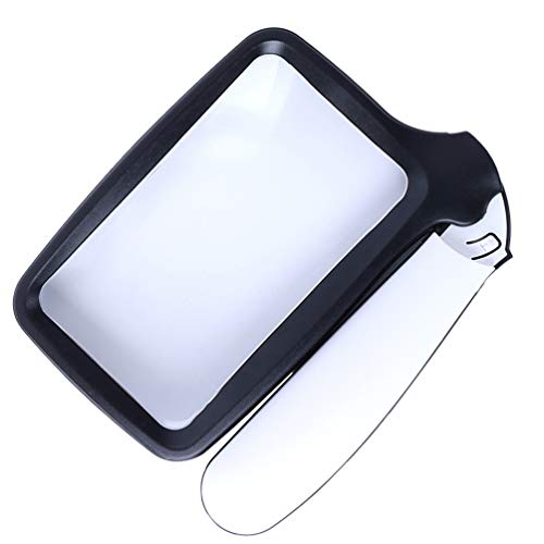 Lupa de Leitura Portátil com Luz de LED Lupa Dobrável e Lupa de Leitura Perfeita para Idosos Lendo L