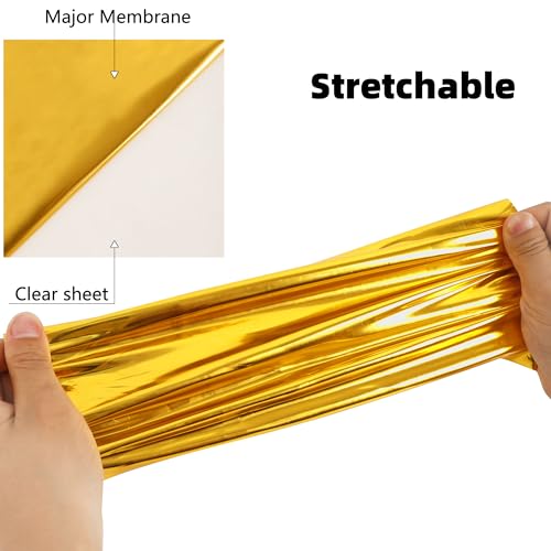 Image of FUNKAKA Heat Transfer Vinyl Gold PU Soft Metal HTV Rolls, 12 inch x 9ft | Iron on Vinyl for T-Shirts, Stretchy Thin HTV Vinyl for All Cutter Machines Easy to Cut & Weed for Heat Transfer Design