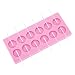 Crystallove 12-Capacity Silicone Mold, Lollipop Mold, Candy Mold, Soap Mold, Chocolate Mold with Sticks for Baking (Pink, 1pcs)