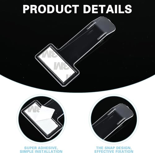 Image of 6 Pcs Car Windshield Parking Ticket Holder Transparent Car Parking Ticket Holder Clip with Adhesive Tape Plastic Auto Accessories Clip for Car Windscreen Window