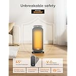 Dreo Quiet Space Heaters for Indoor Use, 1500W Electric Heater with Remote, PTC Ceramic Heater with Thermostat, 12H Timer, 70° Oscillation, Digital Display, Fast Safety Room Heater for Bedroom Office - Image 5