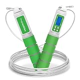 multifun Springseil mit Zähler, Speed Rope Springseil Erwachsene mit Kalorienzähler zum Abnehmen, Fitness Seilspringen mit Kugellager für Anfänger & Fortgeschrittene, Kinder Hüpfseil für Zuhause