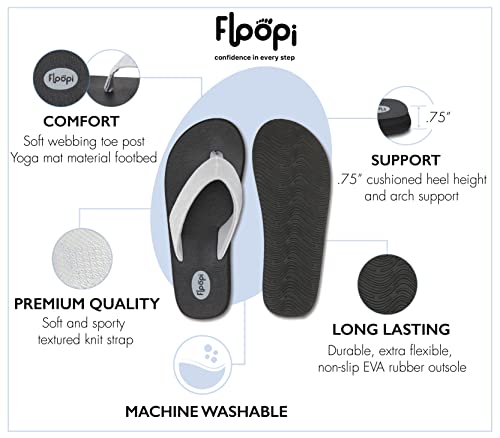 Image of Floopi Flip Flops for Women Flat Yoga Mat Thong Womens Sandals Ladies Beach Sandals with Indoor & Outdoor Anti Skid Soles