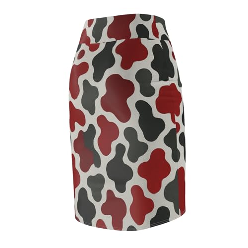 Women's Pencil Skirt – Froggy Skin Camo in Red, Green & Desert Tan | Travel, Vacation & Dinner Style4