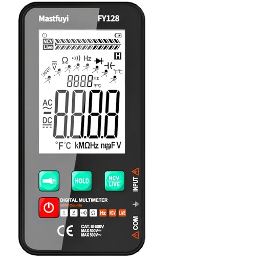 Multimètre numérique MASTFUYI avec test NCV et mesure précise de température