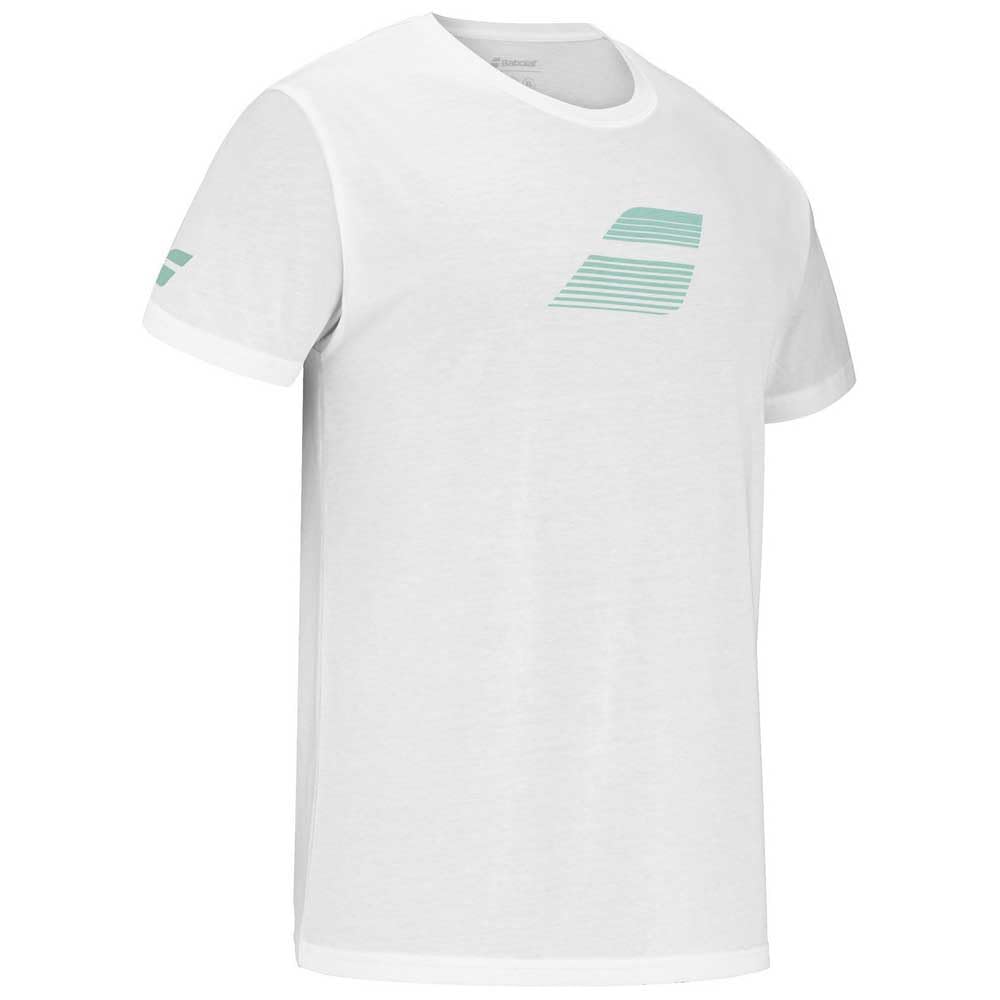 Babolat Exercise Big Flag tee Hombres Camiseta De Manga Corta Blanco