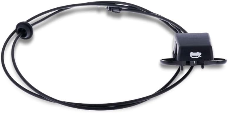 KarParts360 For Dodge Caravan 2001-2007 Hood Release Cable | Texture Black | Plastic/Metal | With Handle | Replacement For 4717517AC, 4717517AD