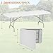 Elevon Folding Table, 8 Feet Heavy Duty Fold-in-Half Utility Table Indoor Outdoor for Camping, Picnic, Party