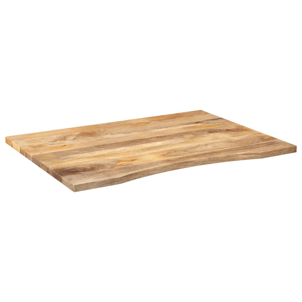 Generico Piano Scrivania Curvo Legno Massello Mango 110x80x2,5 cm