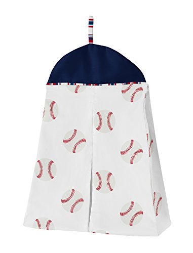 Sweet Jojo Designs Red, White And Blue Baseball Patch Sports Baby Boy Crib Bedding Set - 4 Pieces - Grey Patchwork Stripe #TOP4