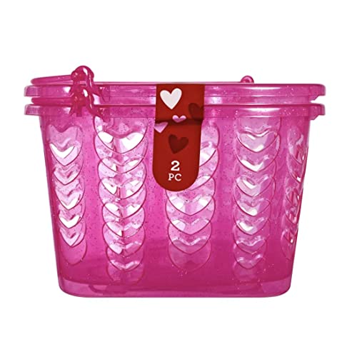TLC Love Gift Basket with Handle 2-Pack Pink