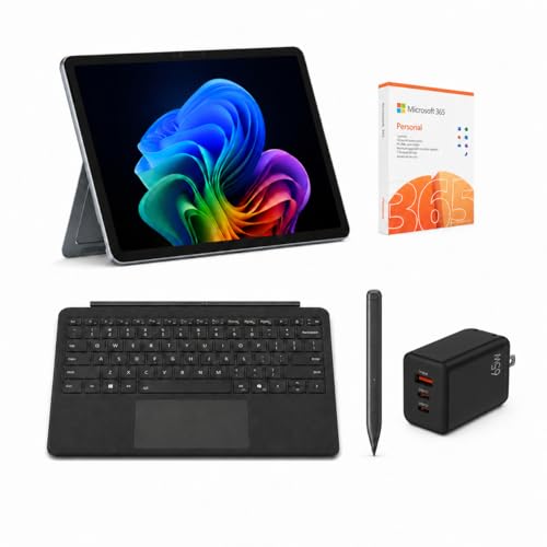 Microsoft Surface Pro 12" Copilot+ AI PC, Snapdragon X Plus, AI-Ready NPU, 16GB RAM, 512GB Storage, Webcam, 2-in-1 Tablet Laptop with Keyboard, Stylus & MS 365, Windows 11, Ocean