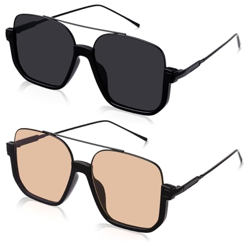 Double Bridge Aviator Sunglasses